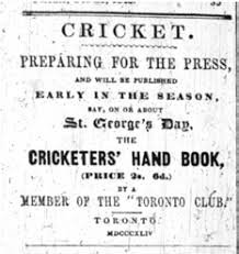 Toronto Cricket Club Paper